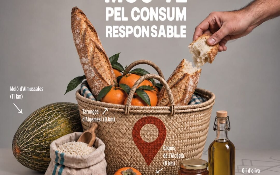 Cartell de Pobresa Zero Algemesí 2026: KM 0, mou-te pel consum responsable