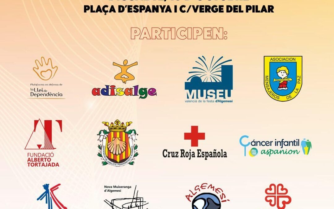 Cartell del Carrascalet Solidari, Festes del Pilar 2026, dissabte 10 d'octubre a la plaça d'Espanya i C/ Verge del Pilar d'Algemesí